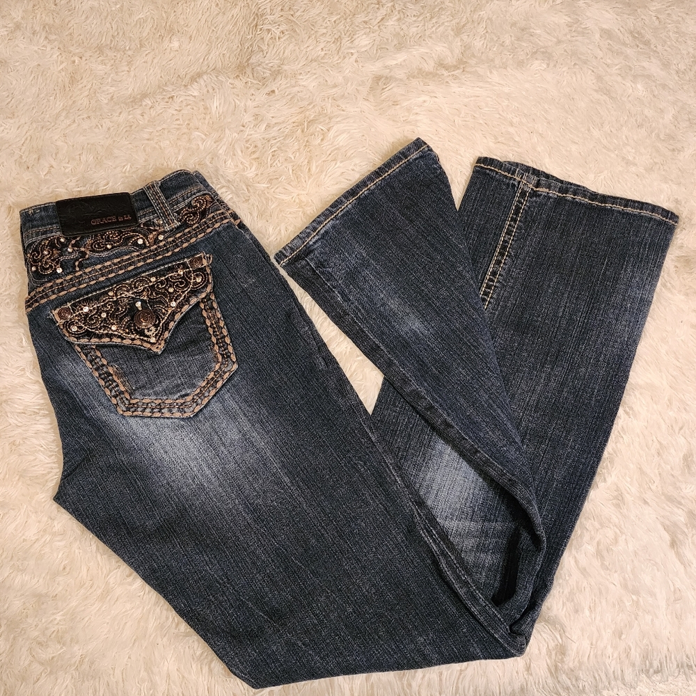Grace in LA Women's Bootcut Jeans Sz 30